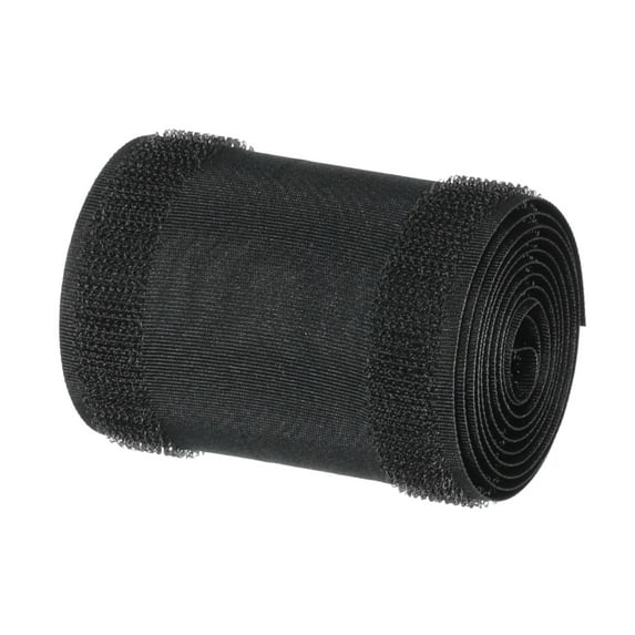 Uxcell Carpet Cord Cover Grip Floor Cable Protector Management Nylon Polyester Blend Black 3.28ft x 2.76" 1Pcs