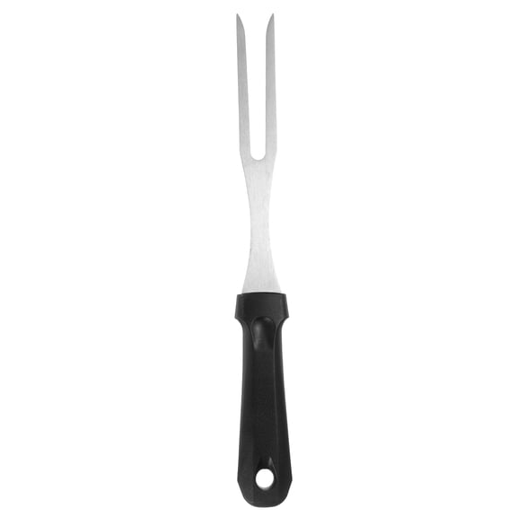 Uxcell Carving Fork, 12 Inch Stainless Steel Two Prong Meat Fork with Plastic Handle Professional Kitchen Cooking Tool for Barbecue, Serving, Cooking, Grilling, Roasting, Black Silver