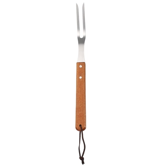 Uxcell Carving Fork, 13 Inch Stainless Steel Two Prong Meat Fork with Wooden Handle Professional Kitchen Cooking Tool for Barbecue, Serving, Cooking, Grilling, Roasting, Wood