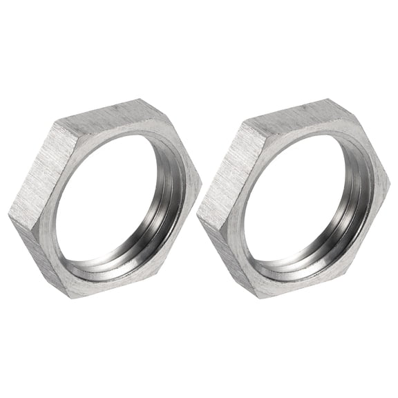 Uxcell Cast Pipe Fitting Hex Locknut, Stainless Steel Hex 1/2" 2