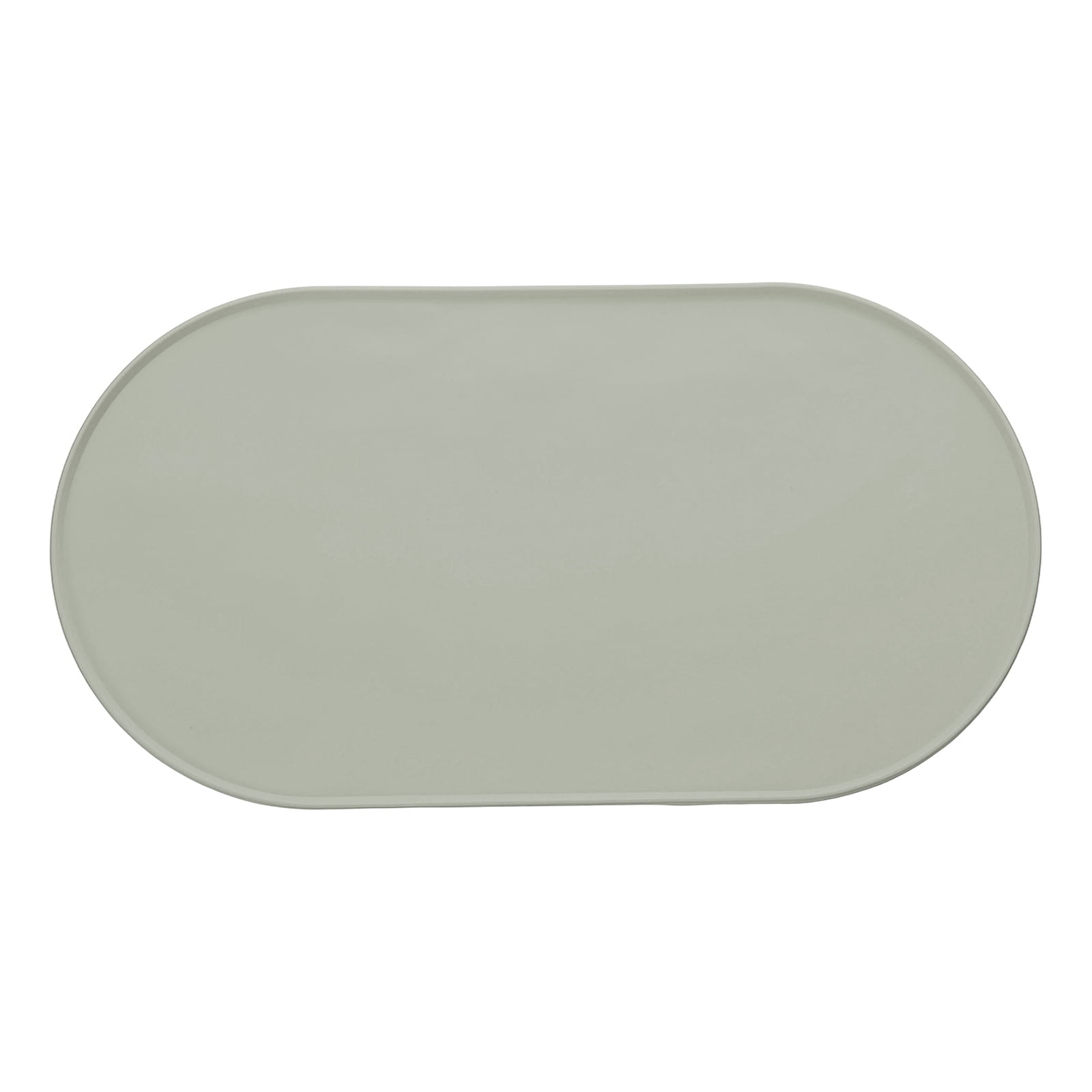 Cat Food Mat, 18x10 Inch Silicone Pet Feeding Mat Non-Slip Oval Waterproof Dog Water Bowl Tray Raised Edge Protects Floors (Light Gray), Intended for Pets Bowl/Fountain at Walmart