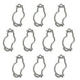 thumbnail image 1 of Uxcell Cat Shaped Alloy Open Back Bezel Pendants DIY Hollow Resin Frame, Black 10 Pack, 1 of 5