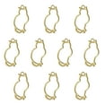 thumbnail image 1 of Uxcell Cat Shaped Alloy Open Back Bezel Pendants DIY Hollow Resin Frame, Gold Tone 10 Pack, 1 of 5