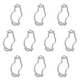 thumbnail image 1 of Uxcell Cat Shaped Alloy Open Back Bezel Pendants DIY Hollow Resin Frame, Silver Tone 10 Pack, 1 of 5