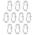 thumbnail image 1 of Uxcell Cat Shaped Alloy Open Back Bezel Pendants Hollow Resin Frame for DIY Crafts, Silver Tone 10 Pack, 1 of 5