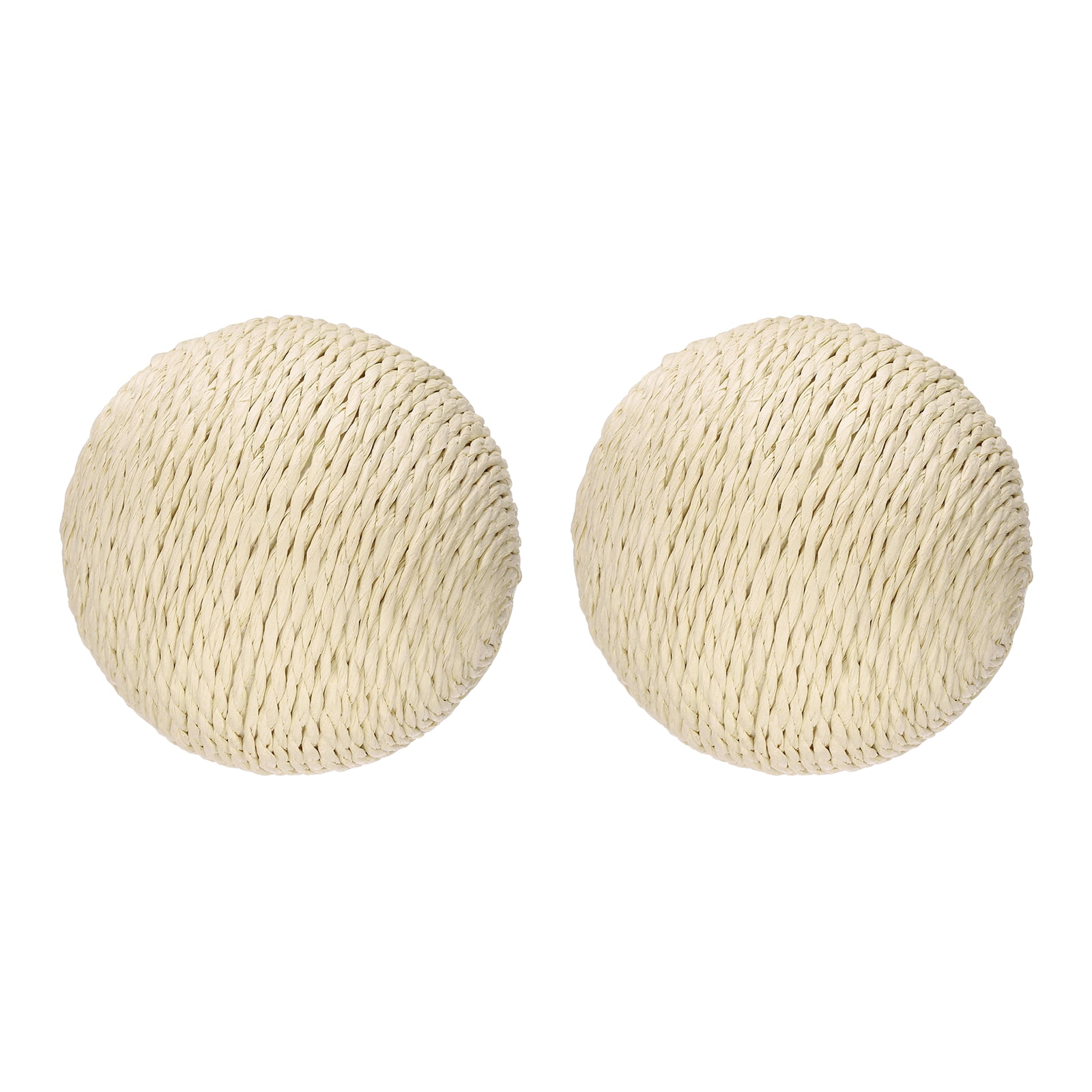 Uxcell Cat Toy Ball, Interactive Natural Cat Scratching Balls Sisal Cat Ball Toy ( Sisal, 2Pcs, 3.9Inch, Beige ) for Kittens Pet Enrichment Training Play Indoor Exercise Fun