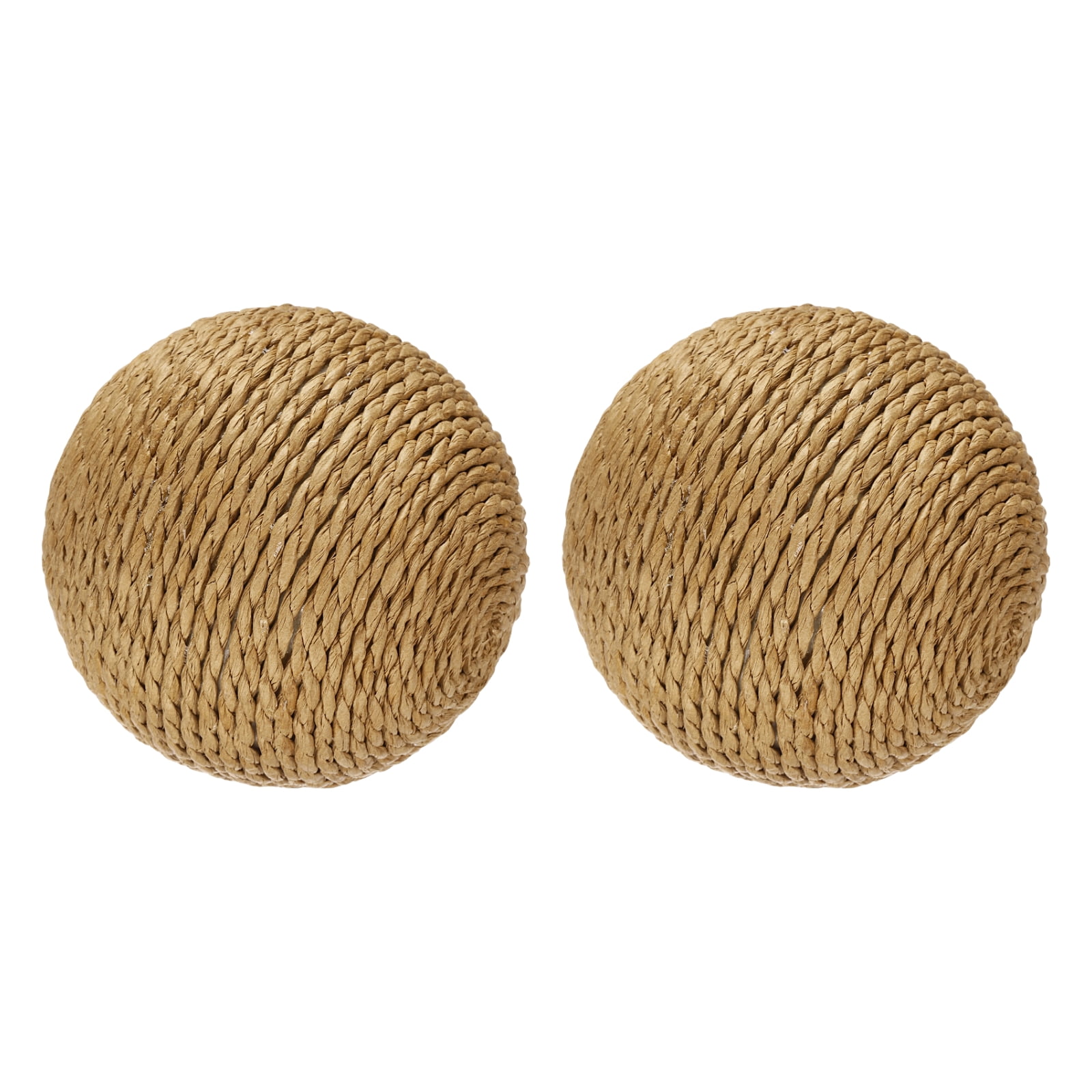Uxcell Cat Toy Ball, Interactive Natural Cat Scratching Balls Sisal Cat Ball Toy ( Sisal, 2Pcs, 3.9Inch, Brown ) for Kittens Pet Enrichment Training Play Indoor Exercise Fun