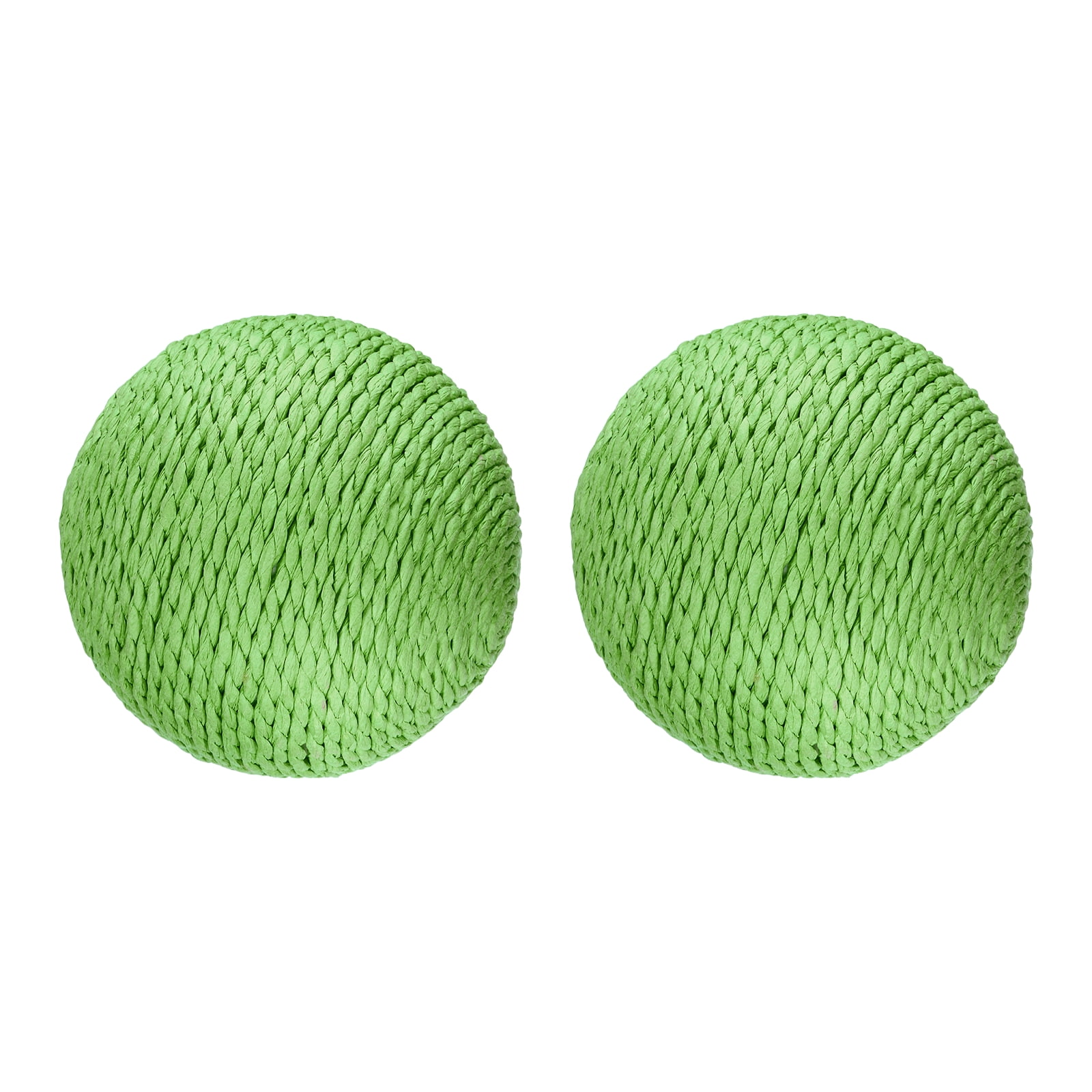 Uxcell Cat Toy Ball, Interactive Natural Cat Scratching Balls Sisal Cat Ball Toy ( Sisal, 2Pcs, 3.9Inch, Light Green ) for Kittens Pet Enrichment Training Play Indoor Exercise Fun