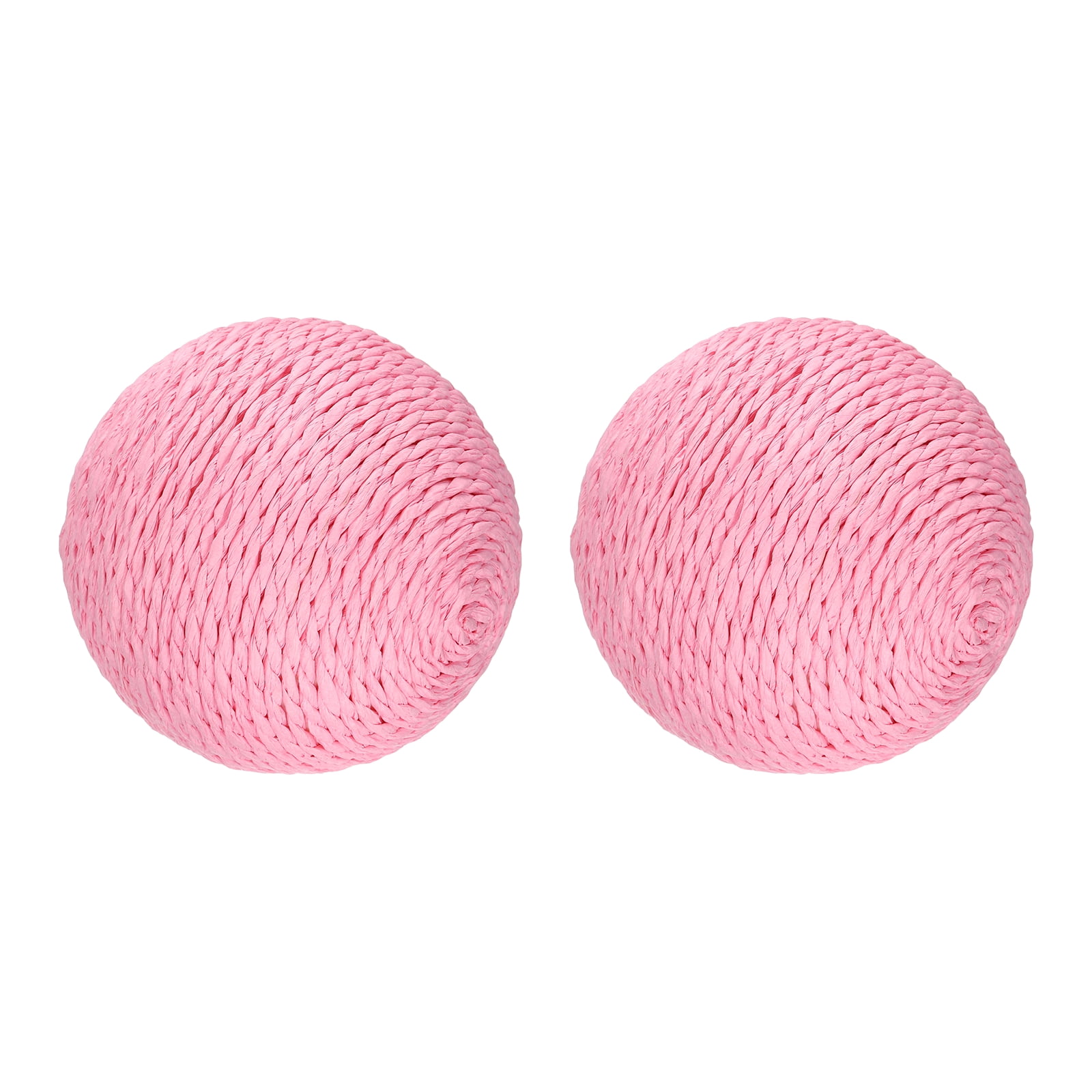Uxcell Cat Toy Ball, Interactive Natural Cat Scratching Balls Sisal Cat Ball Toy ( Sisal, 2Pcs, 3.9Inch, Pink ) for Kittens Pet Enrichment Training Play Indoor Exercise Fun