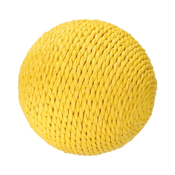 Uxcell Cat Toy Ball, Interactive Natural Cat Scratching Balls Sisal Cat Ball Toy ( Sisal, 3.9Inch, Lemon Yellow ) for Kittens Pet Enrichment Training Play Indoor Exercise Fun