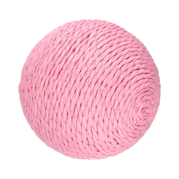 Uxcell Cat Toy Ball, Interactive Natural Cat Scratching Balls Sisal Cat Ball Toy ( Sisal, 3.9Inch, Pink ) for Kittens Pet Enrichment Training Play Indoor Exercise Fun