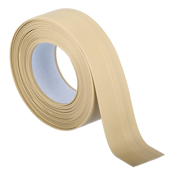 Uxcell Caulk Tape, Self Adhesive Sealing Tapes Waterproof Toilet Tub Caulk Sealant Strip Sealing Trim Yellow 0.9" x 10.5 Ft