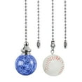 thumbnail image 1 of Uxcell Ceiling Fan Pull Chain, Crystal Ball/Baseball Pull Chain Extension Fan Pulls Extender Set Ornament Pendant Light Blue/White, 1 of 6
