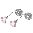 thumbnail image 1 of Uxcell Ceiling Fan Pull Chain Crystal Chain Extension Diamond Pendant 2Pcs Pink, 1 of 6
