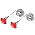 thumbnail image 1 of Uxcell Ceiling Fan Pull Chain Crystal Chain Extension Diamond Pendant 2Pcs Red, 1 of 6