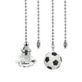 thumbnail image 1 of Uxcell Ceiling Fan Pull Chain Crystal Diamond/Soccer Pull Chain Extension Fan Pulls Extender Set Ornament Pendant Clear/White, 1 of 6