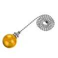 thumbnail image 1 of Uxcell Ceiling Fan Pull Chain Light Lighting Accessories Extension Ice Cracked Crystal Ball Pendant Amber, 1 of 6