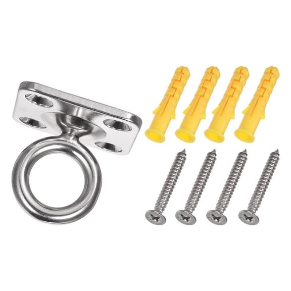 Uxcell Ceiling Hooks 304 Stainless Steel 35mm Square Plate for Hanging Plants 4Pack