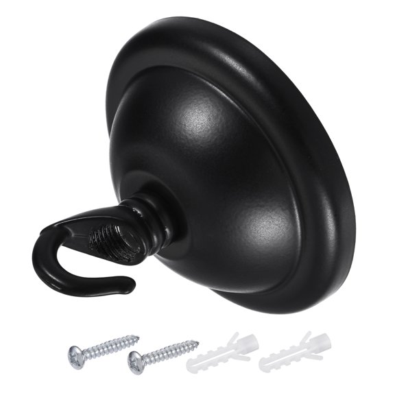 Uxcell Ceiling Hooks Wall Mounted 68x50mm Iron for Hanging Lanterns Plants Black