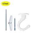thumbnail image 1 of Uxcell Ceiling Hooks with Hardware Zinc Alloy White 34x55mm 6Pcs for Hanging Plants, 1 of 6