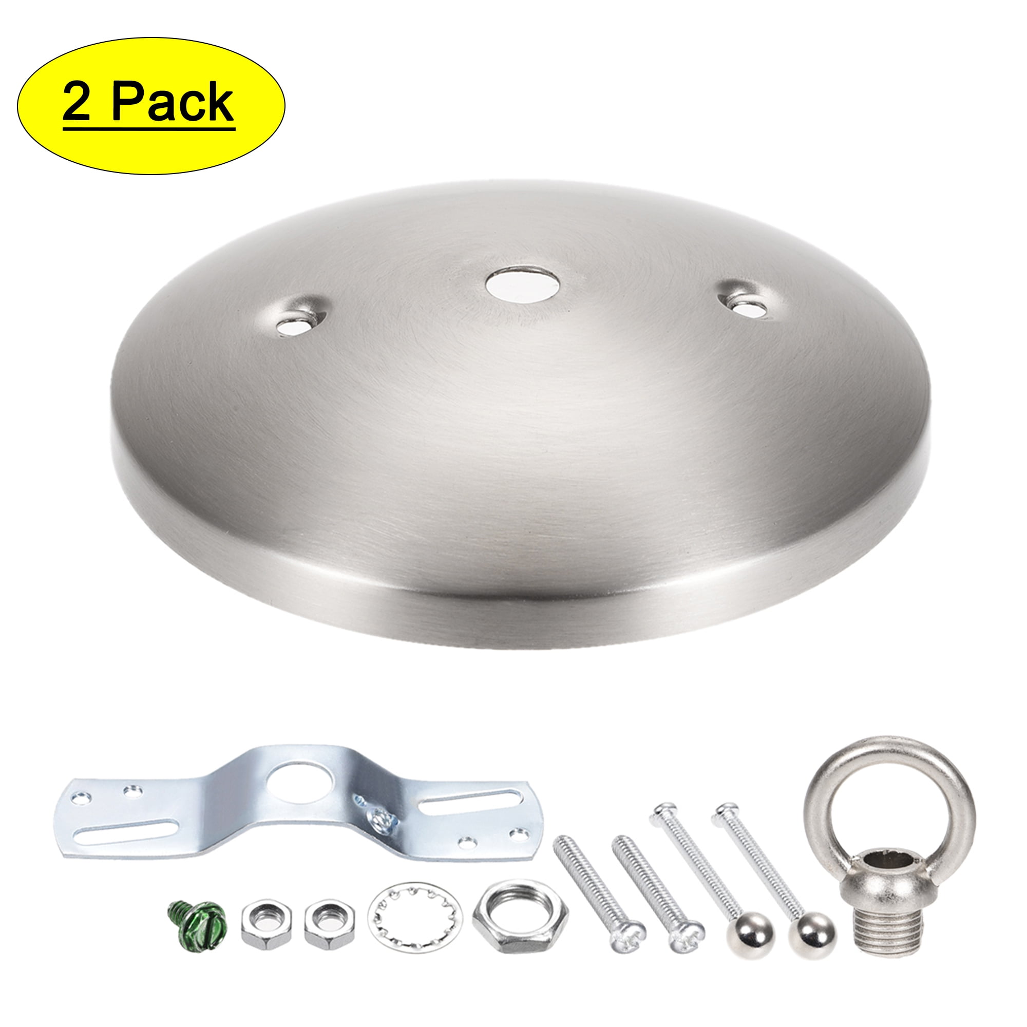 Uxcell Ceiling Light Fixture Canopy Kit with Hook 5 inch 125mm Brushed
