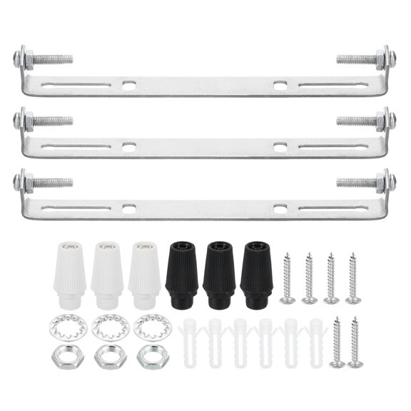 Uxcell Ceiling Light Plate Kit, Light Fixture Mounting Bracket Plate Steel Crossbar 160mm 3