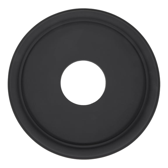 Uxcell Ceiling Medallion, 13" OD x 3.82" ID PU Decorative Ceiling Light Medallion Chandelier Medallion Classic Simple Ceiling Light Cover Plate for Ceiling Light Fixtures Fans, Black