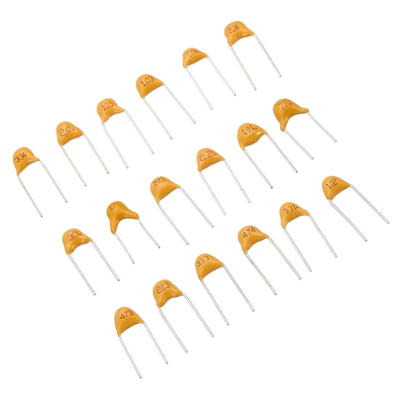 Uxcell Ceramic Capacitor Assorted Kit 20pf to 1uf 18 Types Assortment in Bag Repair Replacement 180pcs
