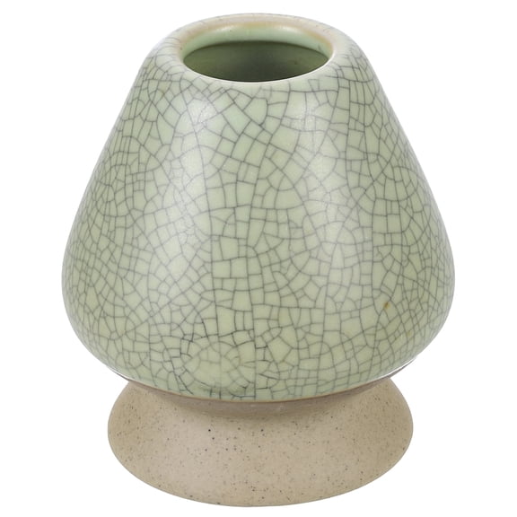 Uxcell Ceramic Chasen Stand 66mm Matcha Whisk Holder Teas Set Whisk Stand Matcha Tea Chasen Holder Gray Green