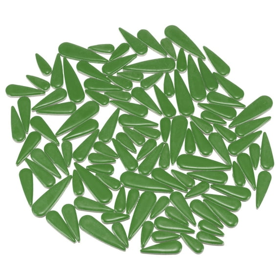 Uxcell Ceramic Mosaic Tiles, 200g Teardrop Flower Leaves Tiles Mosaic Blocks for Art Craft, Green