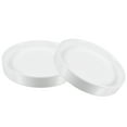 thumbnail image 1 of Uxcell  2pcs Ceramic Round Plant Pot Saucer Drip Tray for Gardening White 11.5cm, 1 of 5