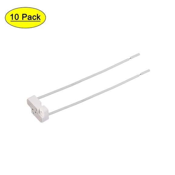 Uxcell Ceramic Silicone 12-250V 2A 15cm Long Bulb Socket White 10 Count