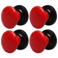 thumbnail image 1 of Uxcell Ceramic Vintage Knobs Drawer Round Pull Handle Cupboard Cabinet Wardrobe Dresser Door Replacement 4pcs Red, 1 of 7