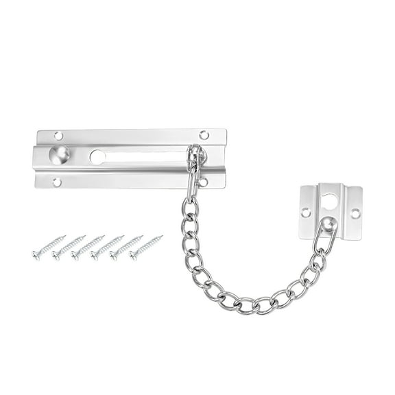 Uxcell Chain Door Guard Lock Security Latch Stainless Steel 8" Length Silver