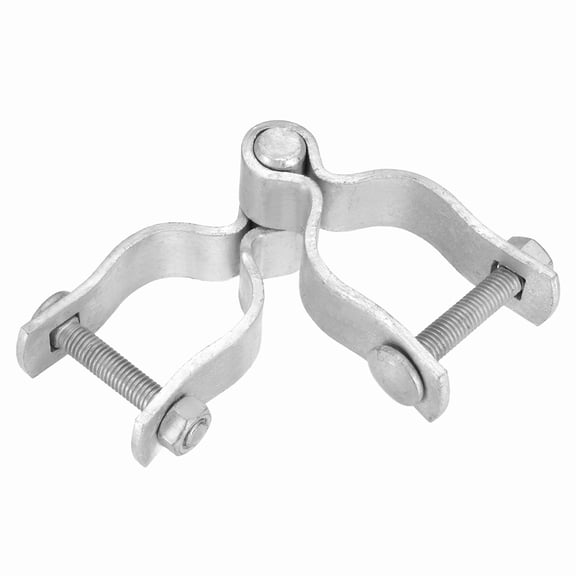 Uxcell Chain Link Fence Gate Post Hinge, 1-5/8" Galvanized Steel Chain Link Fence Post Hinges Heavy Duty Gate Frame Hinge with Bolts and Nuts for Outside Round Pipe