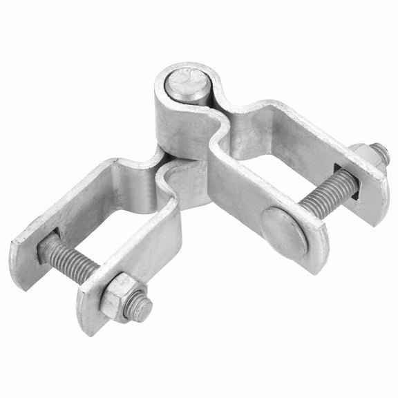 Uxcell Chain Link Fence Gate Post Hinge, 1" x 1" Galvanized Steel Chain Link Fence Post Hinges Heavy Duty Gate Frame Hinge with Bolts and Nuts for Outside Square Pipe