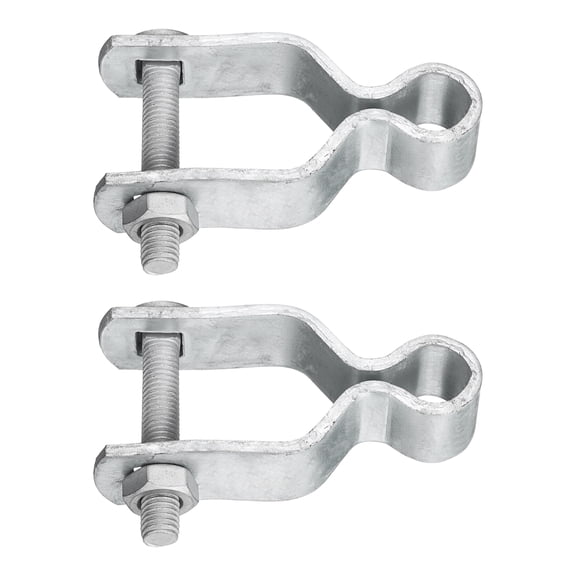 Uxcell Chain Link Fence Gate Post Hinge, Galvanized Steel Chain Link Fence Gate Female Hinge for 1-3/8 in OD Post Gate Hinges for Backyard, 2pcs
