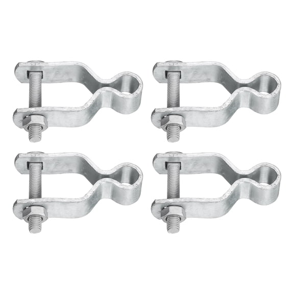Uxcell Chain Link Fence Gate Post Hinge, Galvanized Steel Chain Link Fence Gate Female Hinge for 1-3/8 in OD Post Gate Hinges for Backyard, 4pcs