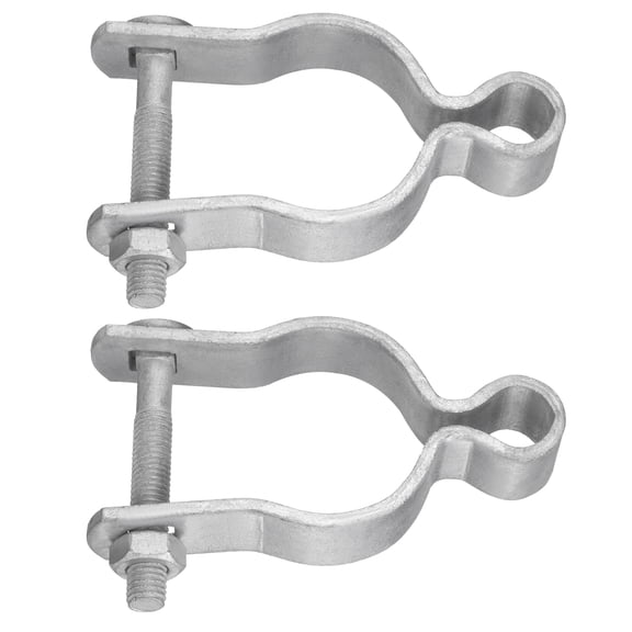 Uxcell Chain Link Fence Gate Post Hinge, Galvanized Steel Chain Link Fence Gate Female Hinge for 1-7/8 in OD Post Gate Hinges for Backyard, 2pcs