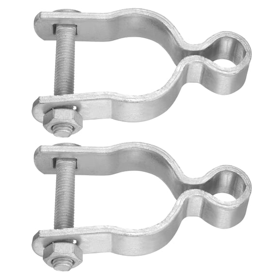 Uxcell Chain Link Fence Gate Post Hinge, Galvanized Steel Chain Link Fence Gate Female Hinge for 1-9/16 in OD Post Gate Hinges for Backyard, 2pcs