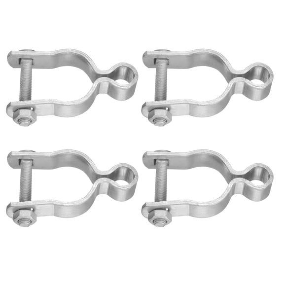 Uxcell Chain Link Fence Gate Post Hinge, Galvanized Steel Chain Link Fence Gate Female Hinge for 1-9/16 in OD Post Gate Hinges for Backyard, 4pcs