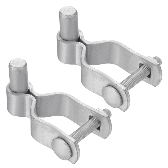 Uxcell Chain Link Fence Gate Post Hinge, Galvanized Steel Chain Link Fence Gate Male Hinge for 1-3/8 in OD Post Gate Hinges for Backyard, 2pcs