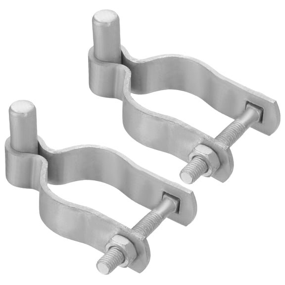 Uxcell Chain Link Fence Gate Post Hinge, Galvanized Steel Chain Link Fence Gate Male Hinge for 1-7/8 in OD Post Gate Hinges for Backyard, 2pcs