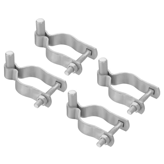 Uxcell Chain Link Fence Gate Post Hinge, Galvanized Steel Chain Link Fence Gate Male Hinge for 1-7/8 in OD Post Gate Hinges for Backyard, 4pcs