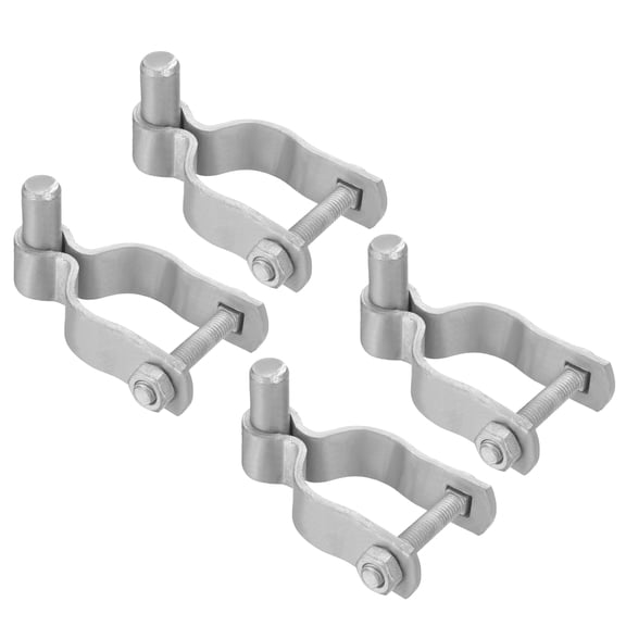 Uxcell Chain Link Fence Gate Post Hinge, Galvanized Steel Chain Link Fence Gate Male Hinge for 1-9/16 in OD Post Gate Hinges for Backyard, 4pcs