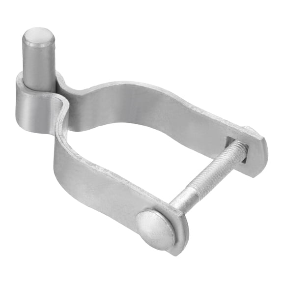 Uxcell Chain Link Fence Gate Post Hinge, Galvanized Steel Chain Link Fence Gate Male Hinge for 2-3/8 in OD Post Gate Hinges for Backyard, 1pcs
