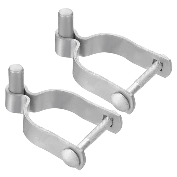 Uxcell Chain Link Fence Gate Post Hinge, Galvanized Steel Chain Link Fence Gate Male Hinge for 2-3/8 in OD Post Gate Hinges for Backyard, 2pcs