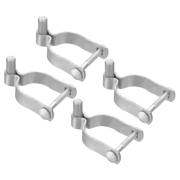 Uxcell Chain Link Fence Gate Post Hinge, Galvanized Steel Chain Link Fence Gate Male Hinge for 2-3/8 in OD Post Gate Hinges for Backyard, 4pcs