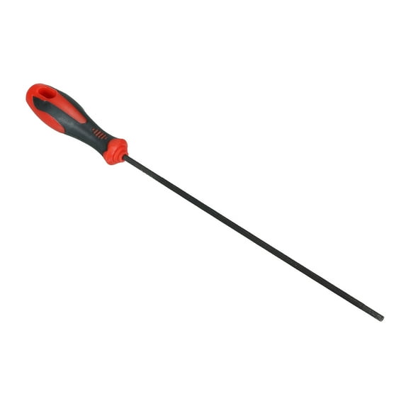 Uxcell Chainsaw Chain Sharpening File, 5/32-Inch (4.0 Mm) Round Chain Saw Sharpener File with Plastic Handle, Red Black