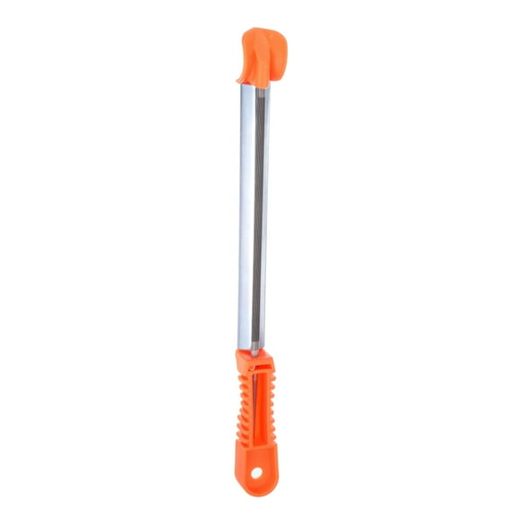 Uxcell Chainsaw File, 13/64" (5.2mm) Round Rasp Chrome Steel with Sharpening Guide Handle